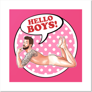 Hello boys - pink to make the boys wink Posters and Art